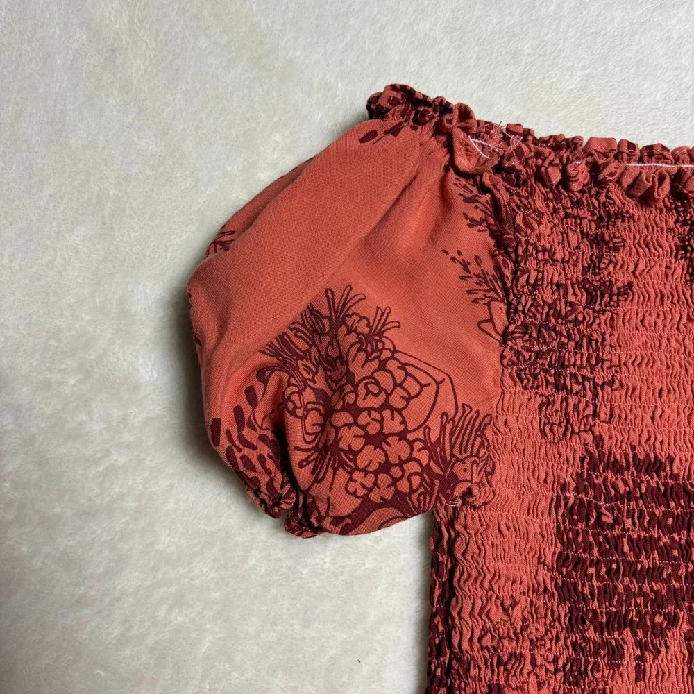 Kahulale'a Girls Dress Keiki Size 10 Ka Ua Moaniani Lehua O Puna Floral Pink